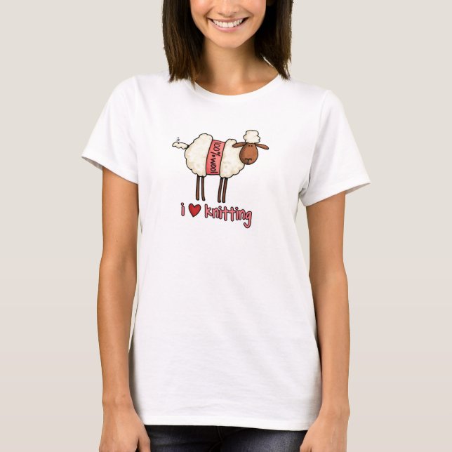 i love knitting shirt (Front)