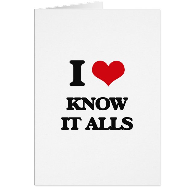 I Love Know It Alls (Front)