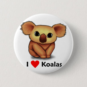 I love Koalas 6 Cm Round Badge