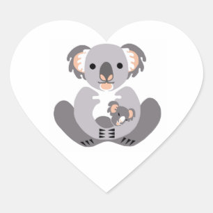 I love KOALAS - Animal lover -Nature -Australia Heart Sticker
