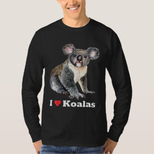 I Love Koalas Cuddly Cute Koala Bear Watercolor T-Shirt