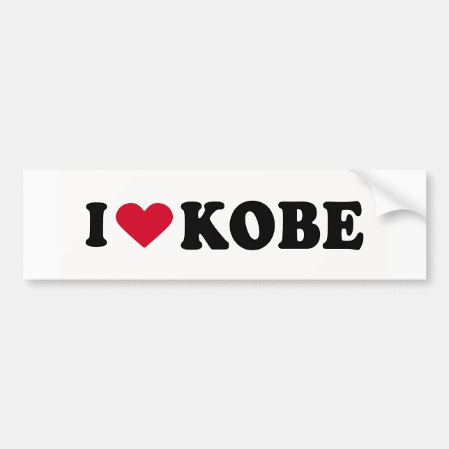 I LOVE KOBE BUMPER STICKER (Front)