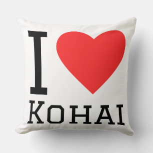 I love kohai square sticker cushion