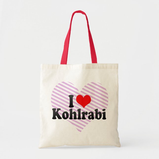 I Love Kohlrabi Tote Bag (Front)