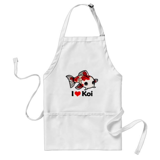 I Love Koi Standard Apron (Front)