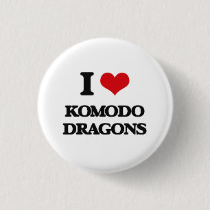 I love Komodo Dragons 3 Cm Round Badge