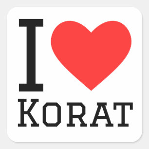 I love korat  square sticker