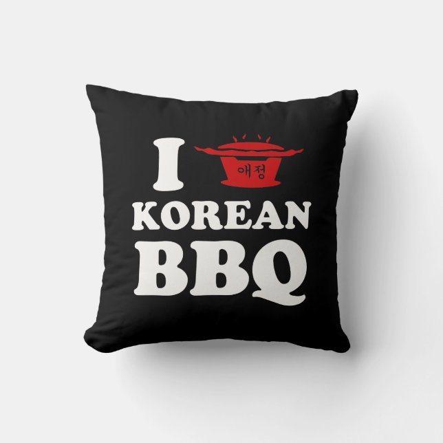I Love Korean BBQ (고기구이) Cushion (Front)