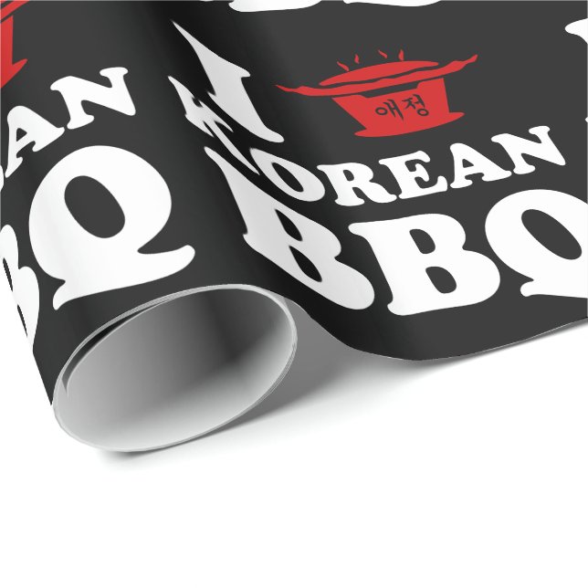 I Love Korean BBQ (고기구이) Wrapping Paper (Roll Corner)