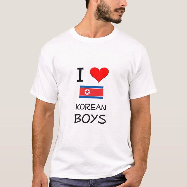 I Love Korean Boys T-Shirt (Front)