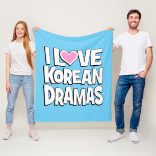 I Love Korean Dramas Fleece Blanket