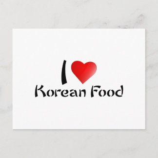 I LOVE KOREAN FOOD POSTCARD