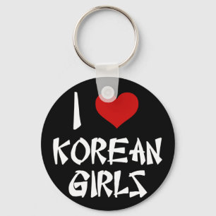 I Love Korean Girls Key Ring