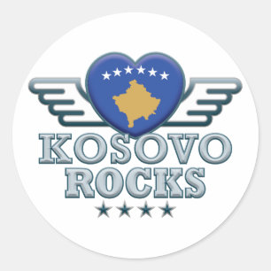 I Love Kosovo. Classic Round Sticker