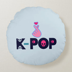 ♥I Love KPop Fabulous Soft and Wrinkle-free Round Cushion