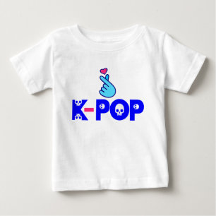 ♥I Love KPop Korean-Style adorable Heart Finger Baby T-Shirt