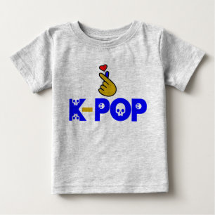 ♥I Love KPop Korean-Style adorable Heart Finger Baby T-Shirt