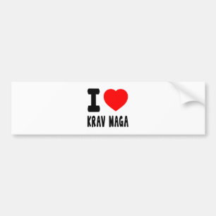 I Love Krav Maga Bumper Sticker