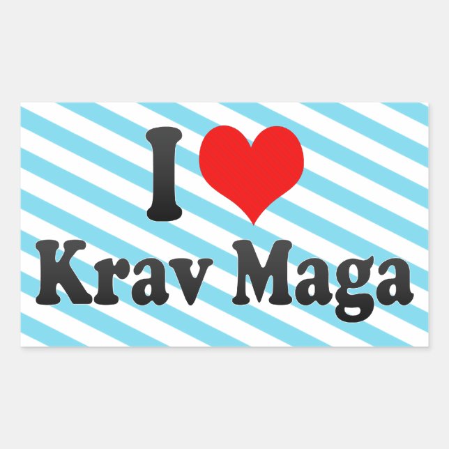 I love Krav Maga Rectangular Sticker (Front)