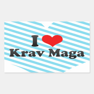 I love Krav Maga Rectangular Sticker
