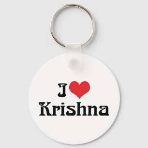 I Love Krishna Keychain