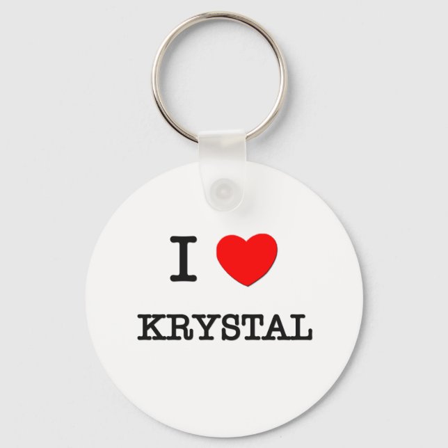 I Love Krystal Key Ring (Front)