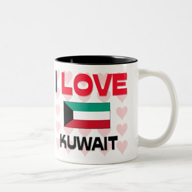 I Love Kuwait Two-Tone Coffee Mug (Right)