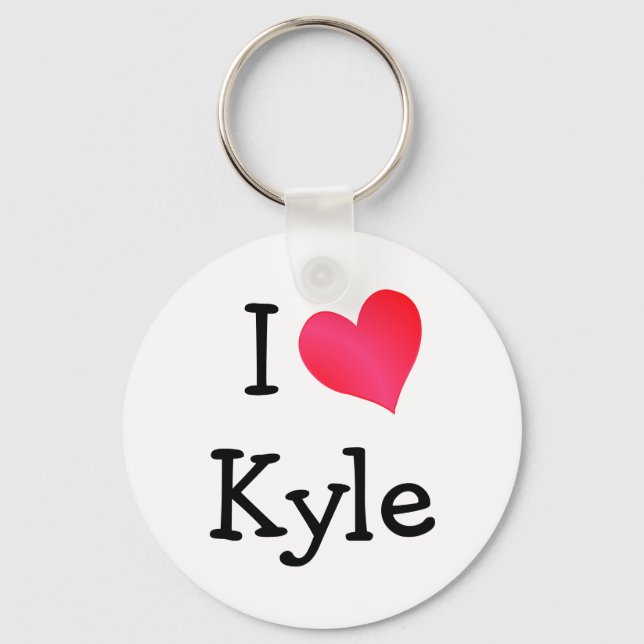 I Love Kyle Key Ring (Front)