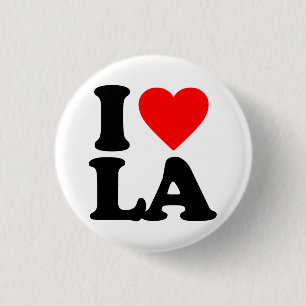 I LOVE LA 3 CM ROUND BADGE