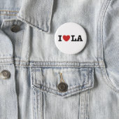 I Love LA 6 Cm Round Badge (In Situ)