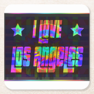 I LOVE LA Beautiful Neon Coaster