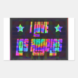 I LOVE LA Beautiful Neon Sticker