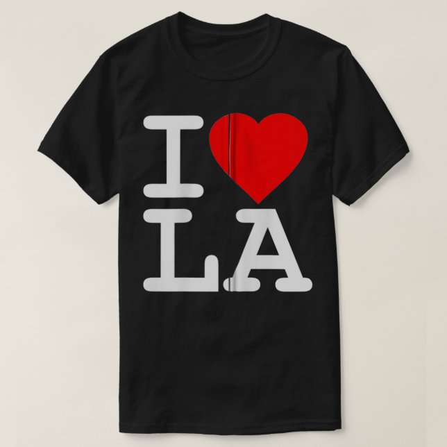 I Love LA Los Angeles Zip  T-Shirt (Design Front)