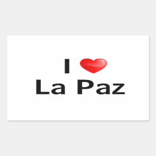 I love La Paz Rectangular Sticker
