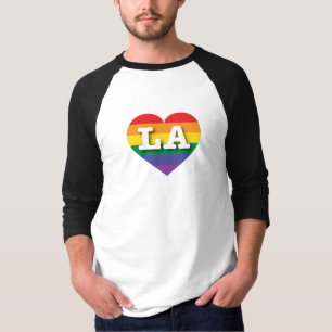 I Love LA Rainbow Heart T-Shirt