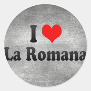 I Love La Romana, Dominican Republic Classic Round Sticker