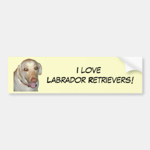 I love Labrador Retrievers! Bumper Sticker