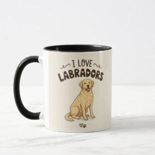 I Love Labradors Mug – Hand-Drawn Illustration
