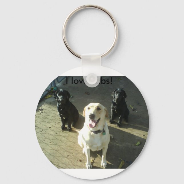 I love labs! key ring (Front)