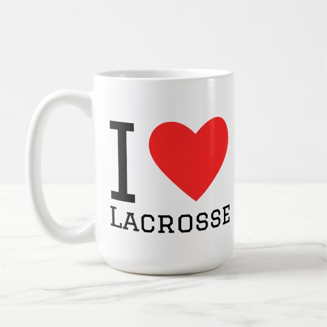 I love lacrosse coffee mug (Left)