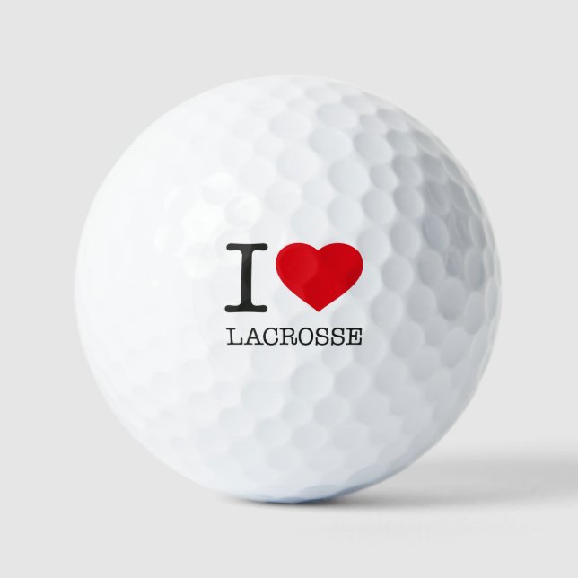 I LOVE LACROSSE GOLF BALLS (Front)