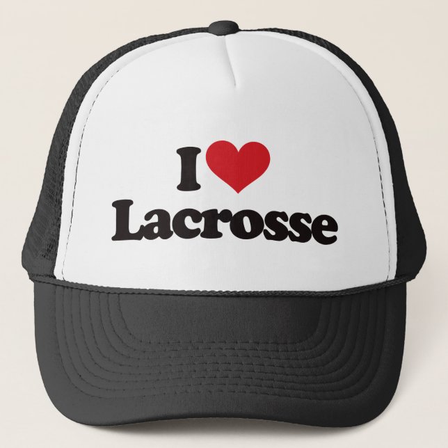 I Love Lacrosse Trucker Hat (Front)