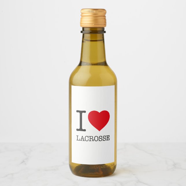 I LOVE LACROSSE WINE LABEL (Front)