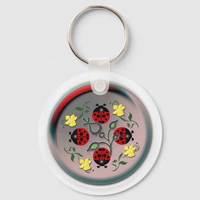 I Love Ladybugs Key Ring (Front)