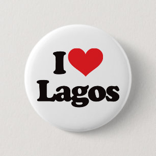 I Love Lagos 6 Cm Round Badge