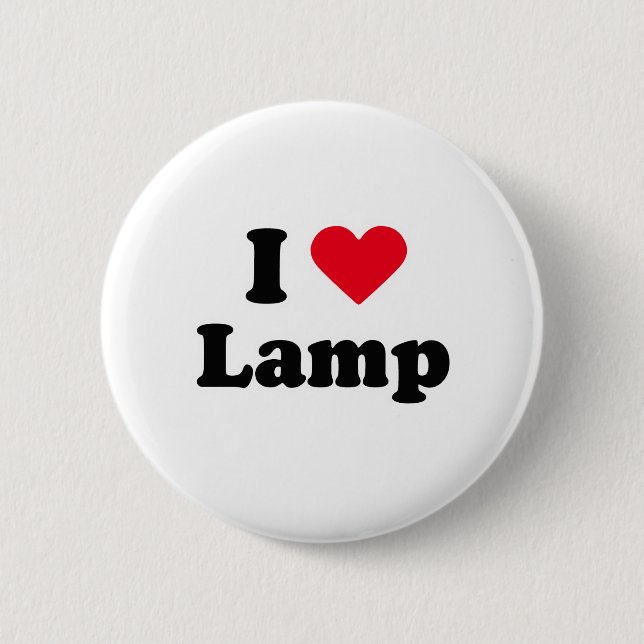 I love lamp 6 cm round badge (Front)