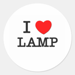 I Love Lamp Classic Round Sticker