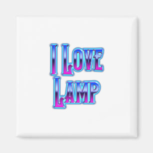 I Love Lamp Magnet
