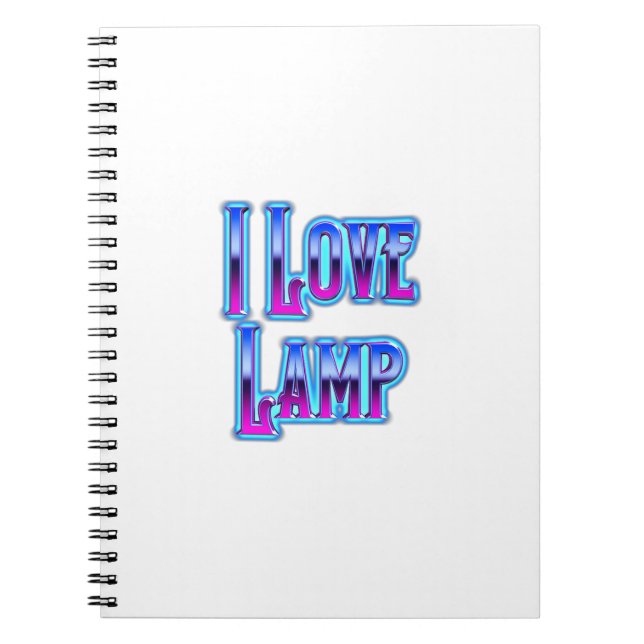 I Love Lamp Notebook (Front)