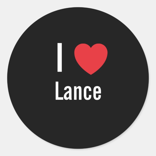 I love Lance Classic Round Sticker (Front)